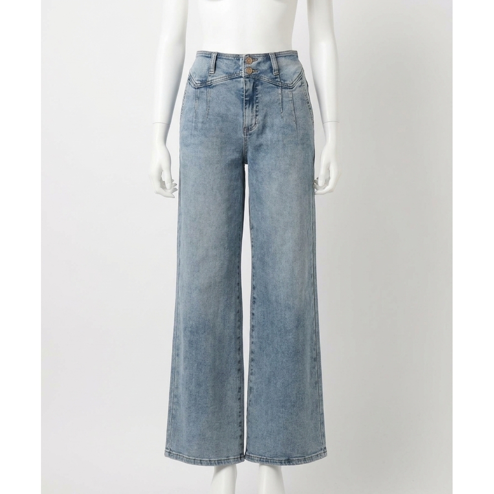 NEW KUT FROM THE KLOTH meg high rise wide leg jeans in zenith with medium base w